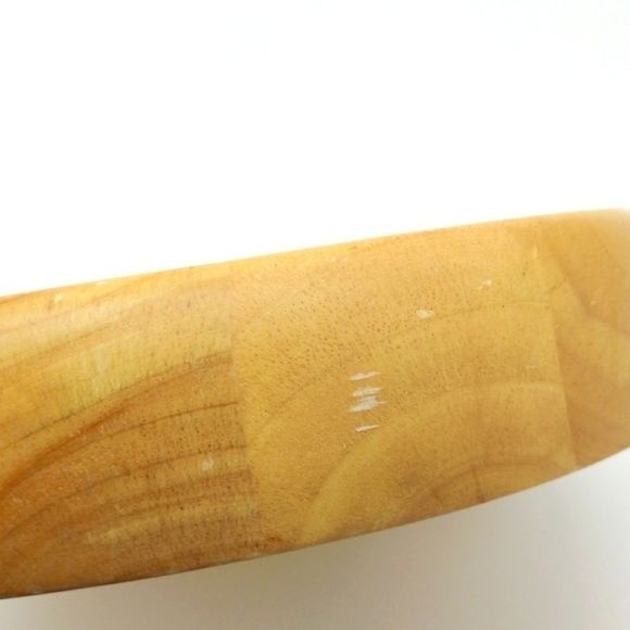 Crate and Barrel Wooden Chip and Dip bowl. - Picture 8 of 8